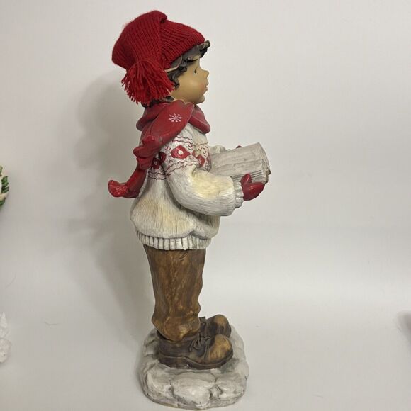 Christmas Traditions Caroler Figurine – Boy Vintage Holiday Décor - Picture 4 of 7